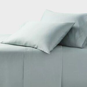 Threshold Hotel Collection 800 Thread Light Teal Green Full 4 Pc Sheet Set NWOT